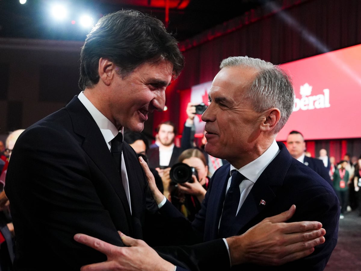 Trudeau Embracing Carney